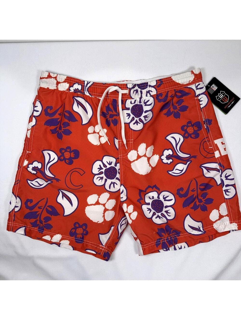 NWT Clemson Tigers Swim Trunks By Wes & Willy - XL